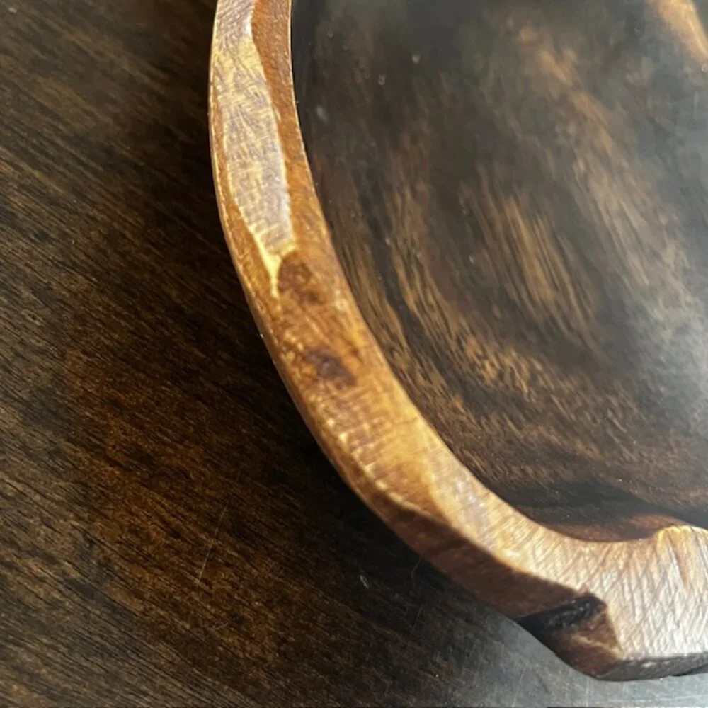 Rustic Wooden Pineapple Bowl Trinket Dish